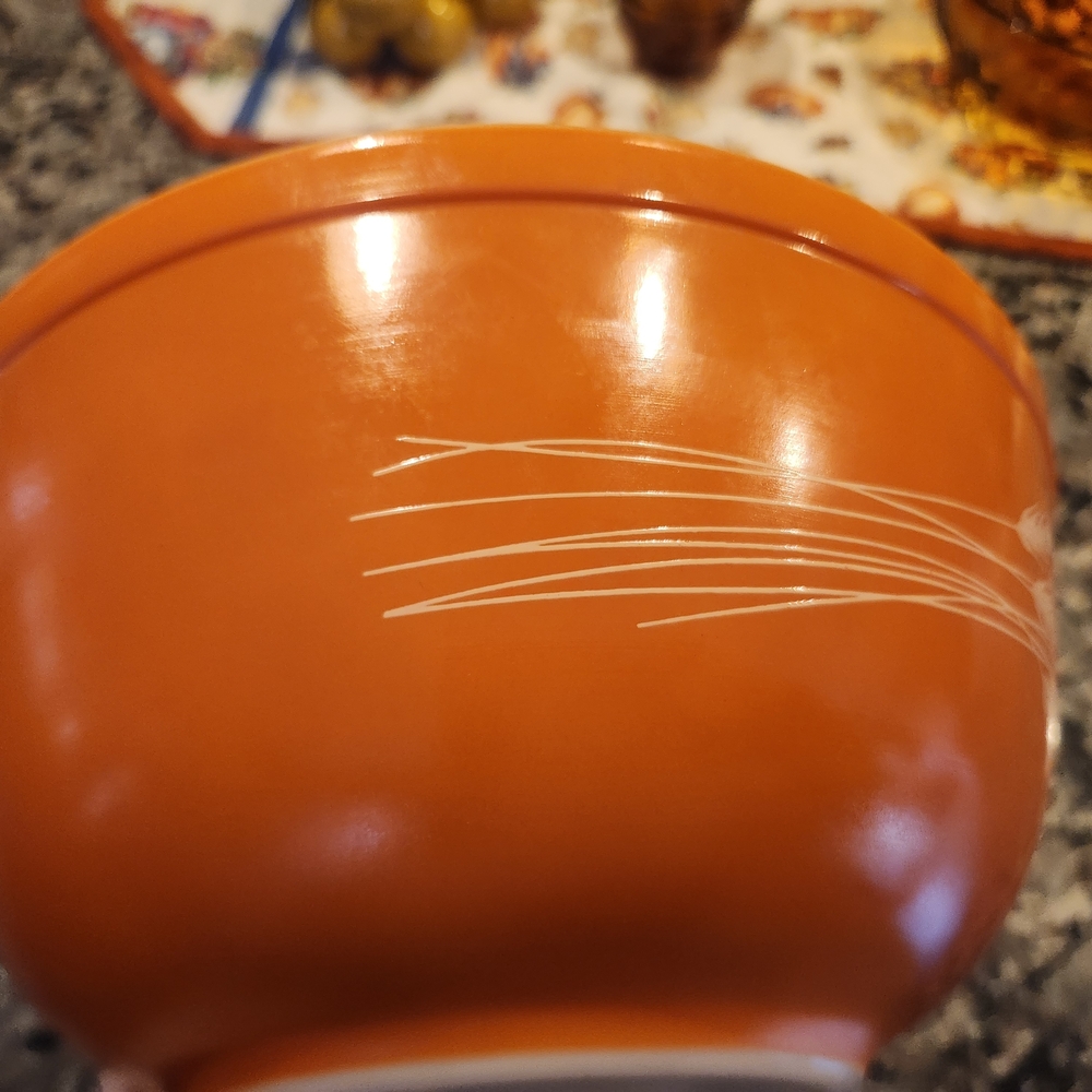 Vintage Pyrex Autumn Harvest Wheat Pattern 2.5 Quart Bowl #403 - Picture 4 of 16